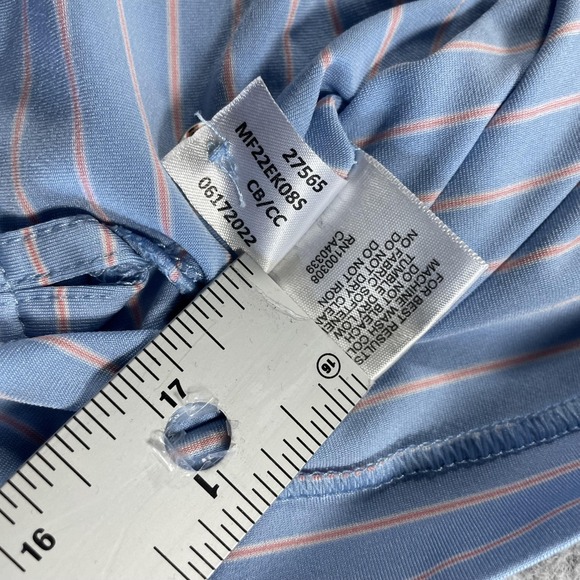 Peter Millar Polo Shirt Mens XL Blue Striped Summer Comfort Bay Hill Golf - Picture 7 of 8